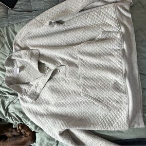 Stars Above Light Gray Quilted Sweatshirt